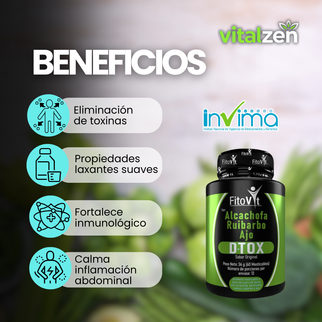 D-TOX 60 UNIDADES FITOVIT PACK X3