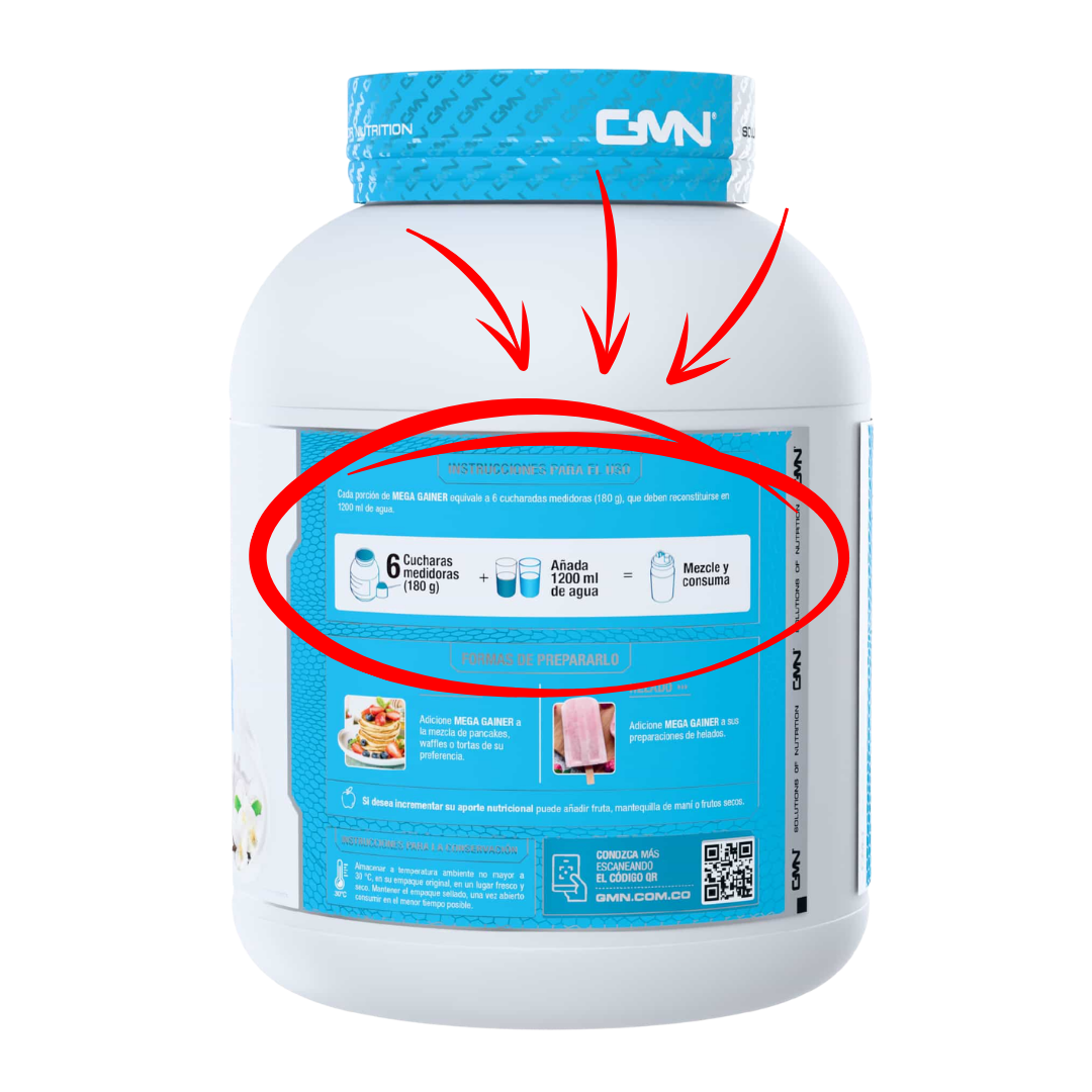 Mega Gainer 10lb Vainilla Gourmet Tarro GMN